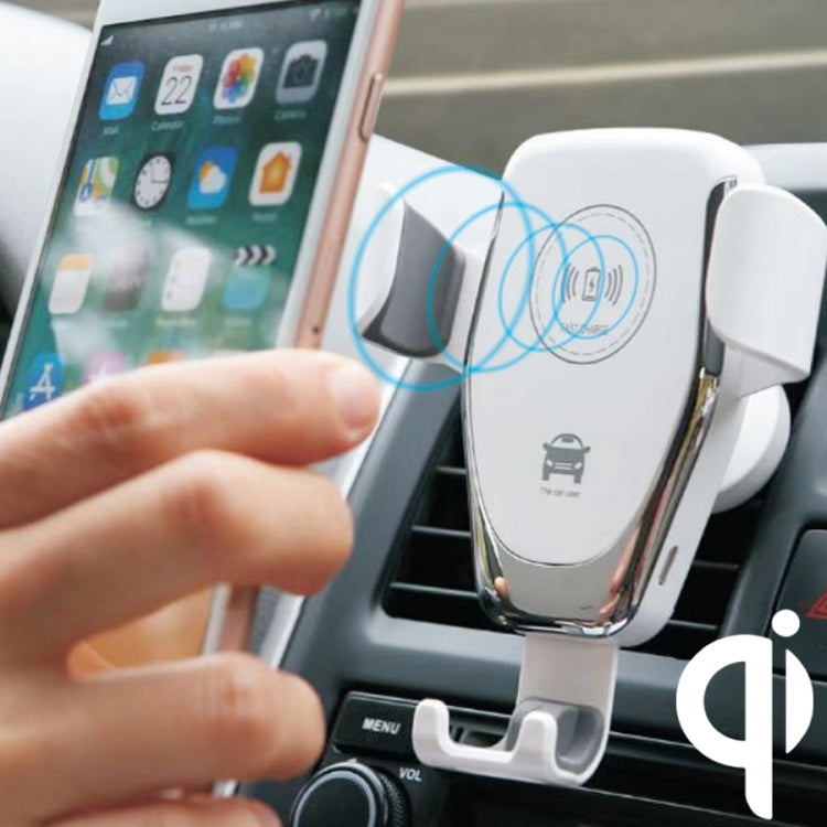 Supporto per telefono con presa d'aria per ricarica rapida per caricabatterie wireless Qi per auto a induzione di gravità C6