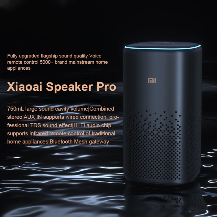 Xiaomi Xiaoai Speaker Pro con ampio volume della cavità sonora da 750 ml / Connessione cablata AUX IN / Stereo combinato / Audio DTS professionale / Chip audio Hi-Fi / Telecomando a infrarossi Elettrodomestici tradizionali / Gateway Bluetooth Mesh