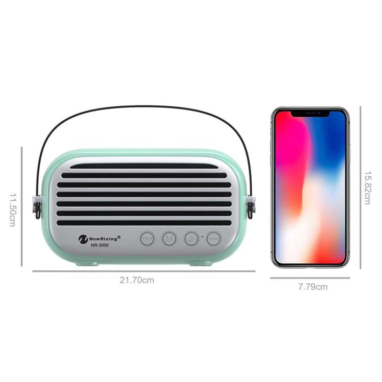 NewRixing NR-3000 Elegante altoparlante Bluetooth per uso domestico con funzione di chiamata in vivavoce, supporto scheda TF, USB, FM e AUX