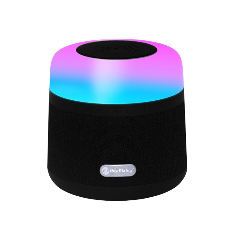 NewRixing NR-3500 Altoparlante Bluetooth multifunzione con luce d'atmosfera e ricarica wireless con funzione di chiamata in vivavoce, supporto scheda TF e USB, FM e AUX