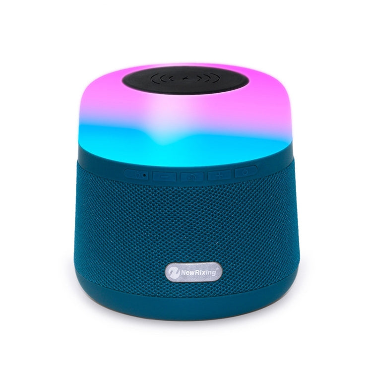 NewRixing NR-3500 Altoparlante Bluetooth multifunzione con luce d'atmosfera e ricarica wireless con funzione di chiamata in vivavoce, supporto scheda TF e USB, FM e AUX