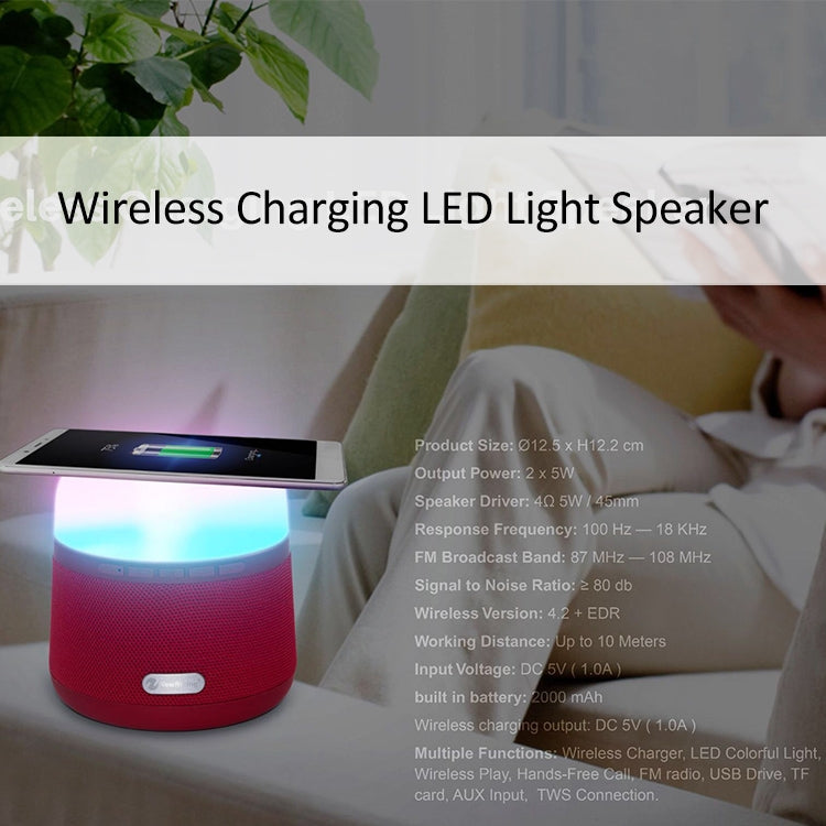 NewRixing NR-3500 Altoparlante Bluetooth 10W con luce