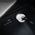 Caricabatterie da auto doppio USB ipipoo XP-1 a ricarica rapida con linea Android, XP-1 (Black), XP-1 (White)