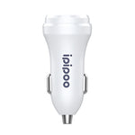 Caricabatterie da auto doppio USB ipipoo XP-1 a ricarica rapida con linea Android, XP-1 (Black), XP-1 (White)