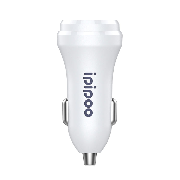 Caricabatterie da auto doppio USB ipipoo XP-1 a ricarica rapida con linea Android, XP-1 (Black), XP-1 (White)