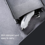 Caricabatterie da auto doppio USB ipipoo XP-1 a ricarica rapida con linea Android, XP-1 (Black), XP-1 (White)