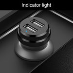 Caricabatterie da auto doppio USB ipipoo XP-1 a ricarica rapida con linea Android, XP-1 (Black), XP-1 (White)