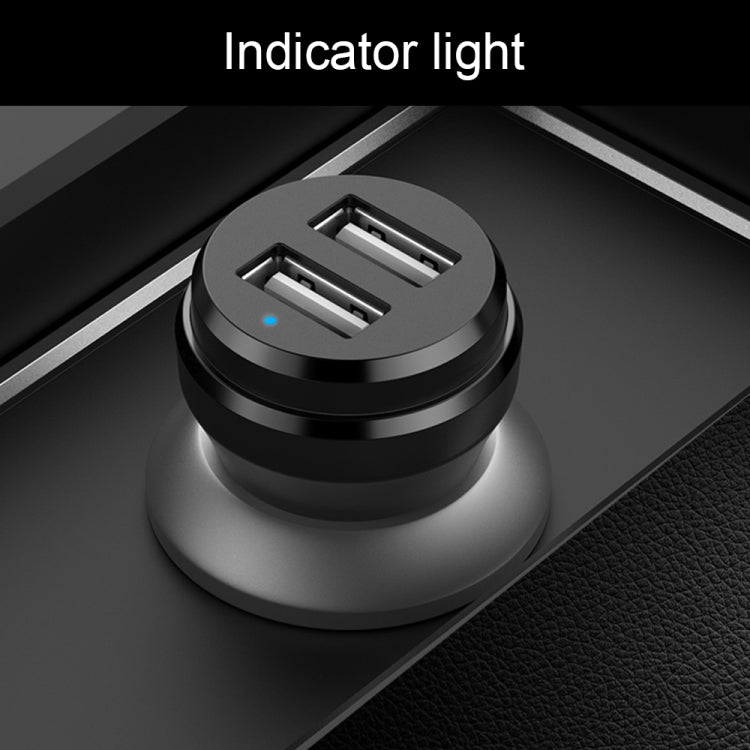 Caricabatterie da auto doppio USB ipipoo XP-1 a ricarica rapida con linea Android, XP-1 (Black), XP-1 (White)
