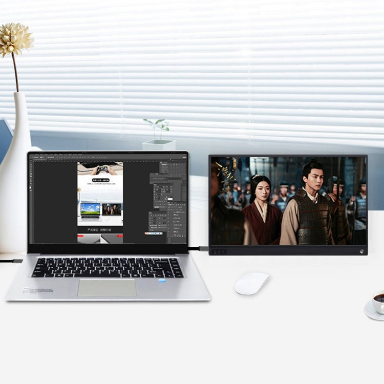 Monitor portatile 15,6" Full HD 1080P con HDMI e USB-C