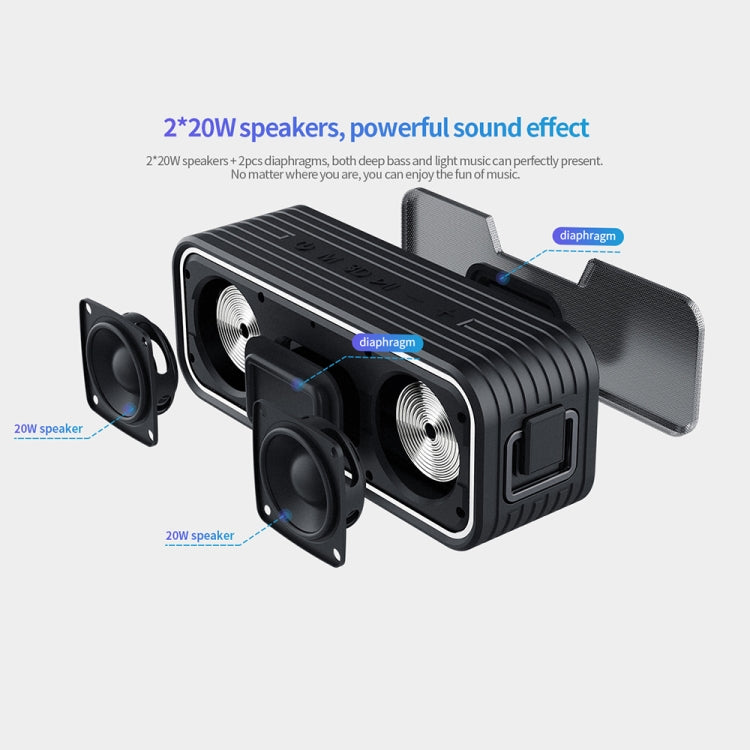 Altoparlante wireless Bluetooth V5.0 TWS portatile NILLKIN W2, supporta chiamate MIC