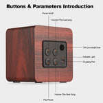 Mini Altoparlante Bluetooth Wireless in Legno 3W