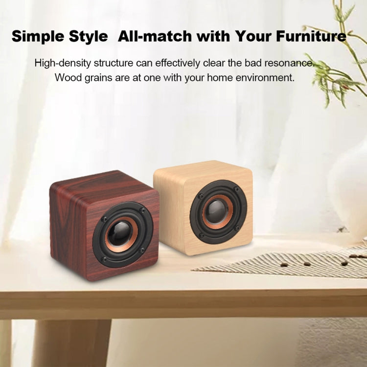 Q1 Mini altoparlante Bluetooth wireless portatile Mega Bass in legno