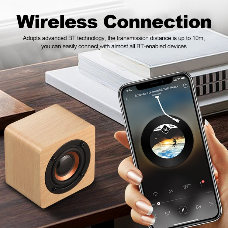 Q1 Mini altoparlante Bluetooth wireless portatile Mega Bass in legno