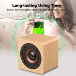 Mini Altoparlante Bluetooth Wireless in Legno 3W