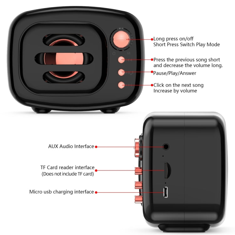 Altoparlante Bluetooth wireless B11 stile retrò 5W