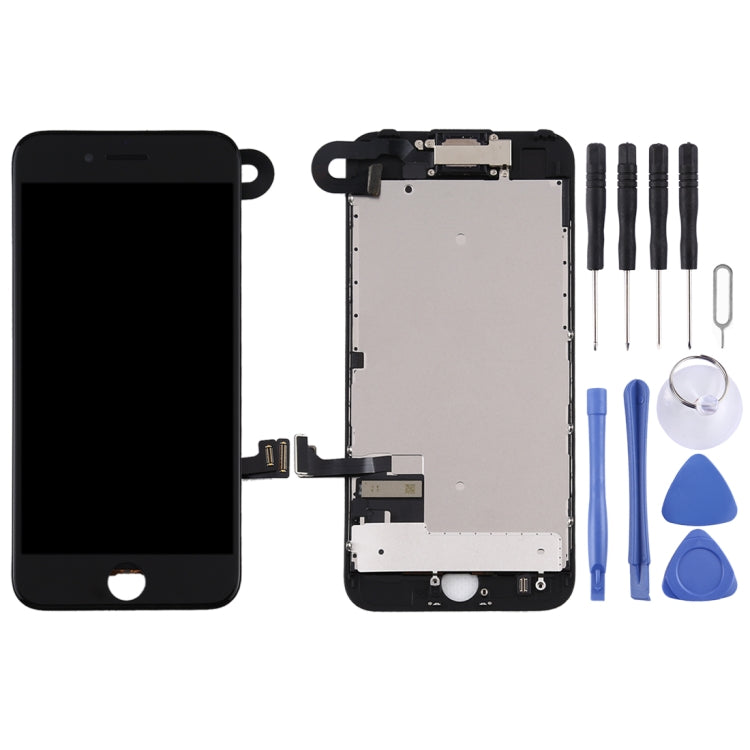 Complete LCD Screen and Digitizer Assembly Include Front Camera for iPhone 7, i7 Black with Camera, i7 White with Camera