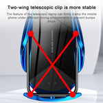 Q2 Supporto per cellulare con ricarica wireless per auto magnetica con induzione a rotazione universale da 15 W con micro USB + 8 pin + connettore magnetico Type-C / USB-C, Q2 Black, Q2 Gold, Q2 Blue, Q2 Red, Q2 Silver