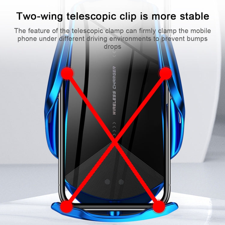 Q2 Supporto per cellulare con ricarica wireless per auto magnetica con induzione a rotazione universale da 15 W con micro USB + 8 pin + connettore magnetico Type-C / USB-C, Q2 Black, Q2 Gold, Q2 Blue, Q2 Red, Q2 Silver