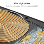 Q2 Supporto per cellulare con ricarica wireless per auto magnetica con induzione a rotazione universale da 15 W con micro USB + 8 pin + connettore magnetico Type-C / USB-C, Q2 Black, Q2 Gold, Q2 Blue, Q2 Red, Q2 Silver