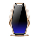 S7 15W QI Girevole a 360 gradi Induzione a infrarossi Presa d'aria per auto Supporto per telefono cellulare con ricarica wireless per telefoni cellulari da 4.0-6.5 pollici, S7