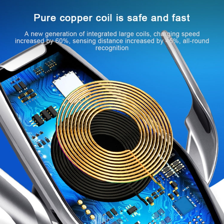 S7 15W QI Girevole a 360 gradi Induzione a infrarossi Presa d'aria per auto Supporto per telefono cellulare con ricarica wireless per telefoni cellulari da 4.0-6.5 pollici, S7