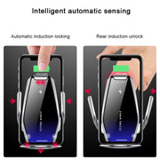 S7 15W QI Girevole a 360 gradi Induzione a infrarossi Presa d'aria per auto Supporto per telefono cellulare con ricarica wireless per telefoni cellulari da 4.0-6.5 pollici, S7