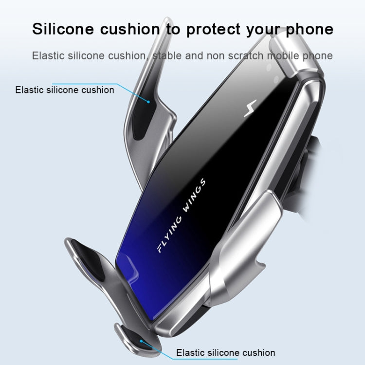 S7 15W QI Girevole a 360 gradi Induzione a infrarossi Presa d'aria per auto Supporto per telefono cellulare con ricarica wireless per telefoni cellulari da 4.0-6.5 pollici, S7