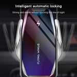 S7 15W QI Girevole a 360 gradi Induzione a infrarossi Presa d'aria per auto Supporto per telefono cellulare con ricarica wireless per telefoni cellulari da 4.0-6.5 pollici, S7