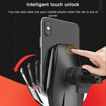 S7 15W QI Girevole a 360 gradi Induzione a infrarossi Presa d'aria per auto Supporto per telefono cellulare con ricarica wireless per telefoni cellulari da 4.0-6.5 pollici, S7