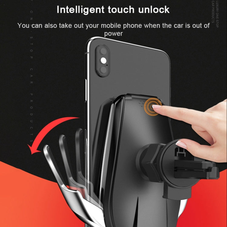 S7 15W QI Girevole a 360 gradi Induzione a infrarossi Presa d'aria per auto Supporto per telefono cellulare con ricarica wireless per telefoni cellulari da 4.0-6.5 pollici, S7