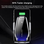S7 15W QI Girevole a 360 gradi Induzione a infrarossi Presa d'aria per auto Supporto per telefono cellulare con ricarica wireless per telefoni cellulari da 4.0-6.5 pollici, S7