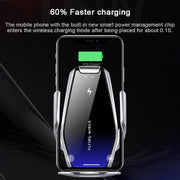 S7 15W QI Girevole a 360 gradi Induzione a infrarossi Presa d'aria per auto Supporto per telefono cellulare con ricarica wireless per telefoni cellulari da 4.0-6.5 pollici, S7
