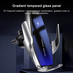 S7 15W QI Girevole a 360 gradi Induzione a infrarossi Presa d'aria per auto Supporto per telefono cellulare con ricarica wireless per telefoni cellulari da 4.0-6.5 pollici, S7