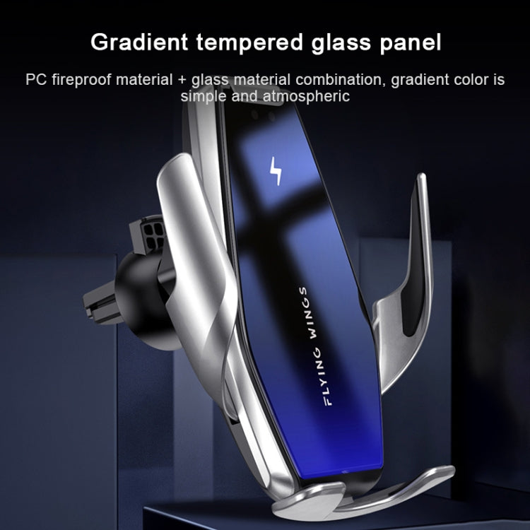 S7 15W QI Girevole a 360 gradi Induzione a infrarossi Presa d'aria per auto Supporto per telefono cellulare con ricarica wireless per telefoni cellulari da 4.0-6.5 pollici, S7