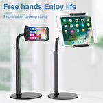 Supporto da tavolo girevole in alluminio per smartphone e tablet