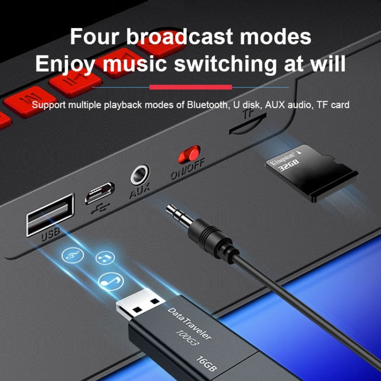 SC211 Subwoofer portatile Altoparlante Bluetooth wireless Bluetooth 5.0, supporto scheda TF e disco U e AUX da 3,5 mm