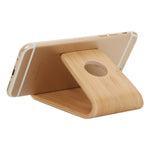 Supporto da tavolo in legno per smartphone e tablet