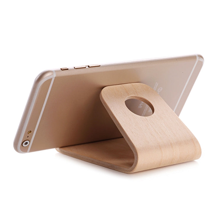 JS01 Supporto per telefono da tavolo in legno Telaio di supporto universale in legno curvo per telefoni tablet (Lindens), IP7G0650A, IP7G0650B, IP7G0650C