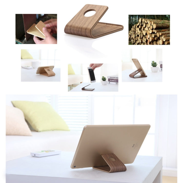 Supporto da tavolo in legno per smartphone e tablet