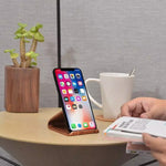 Supporto da tavolo in legno per smartphone e tablet