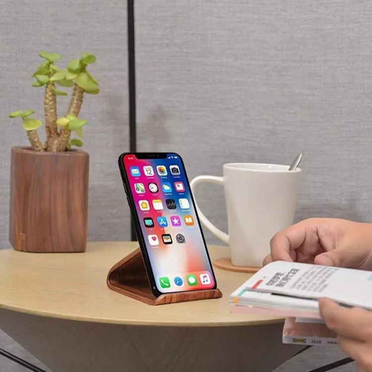 Supporto da tavolo in legno per smartphone e tablet