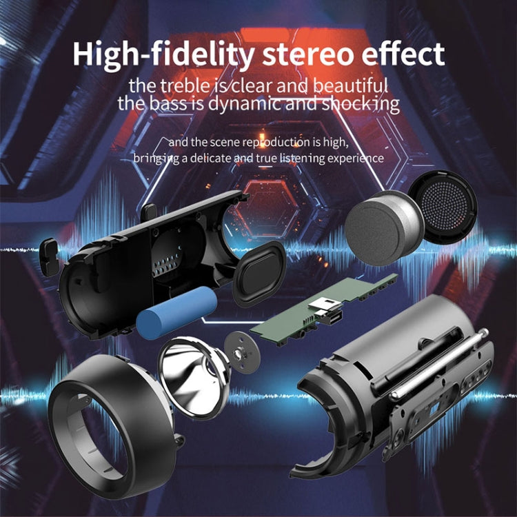 ZEALOT A1 Altoparlante Bluetooth wireless per bassi multifunzionale, microfono incorporato, supporto per chiamate Bluetooth, scheda AUX e TF e luci a LED