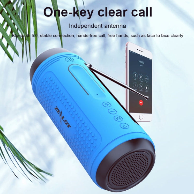 ZEALOT A1 Altoparlante Bluetooth wireless per bassi multifunzionale, microfono incorporato, supporto per chiamate Bluetooth, scheda AUX e TF e luci a LED