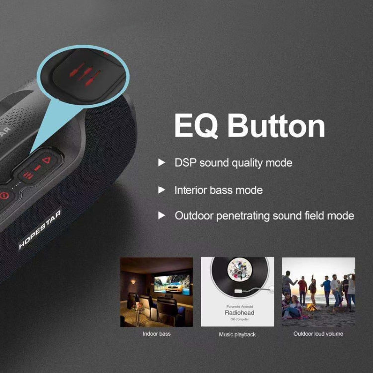 Altoparlante Bluetooth portatile da esterno HOPESTAR A6X TWS con luci musicali colorate, supporto Power Bank e chiamate in vivavoce, disco U e scheda TF e AUX da 3,5 mm, A6X Black, A6X Green