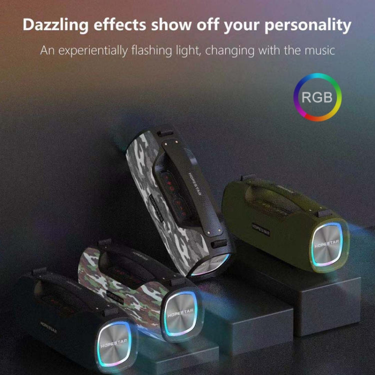 Altoparlante Bluetooth portatile da esterno HOPESTAR A6X TWS con luci musicali colorate, supporto Power Bank e chiamate in vivavoce, disco U e scheda TF e AUX da 3,5 mm, A6X Black, A6X Green