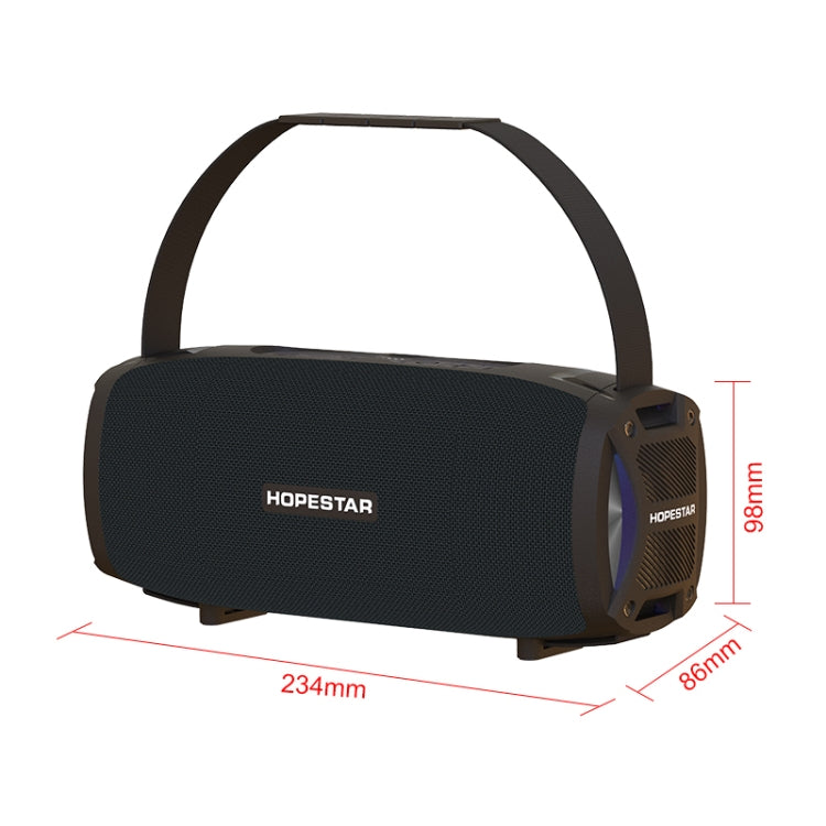 HOPESTAR H24 Pro TWS Altoparlante Bluetooth strutturato portatile impermeabile da esterno con luce ritmica, supporto chiamate in vivavoce e disco U e scheda TF e AUX e FM da 3,5 mm, H24 Pro Black, H24 Pro Grey, H24 Pro Blue, H24 Pro Red