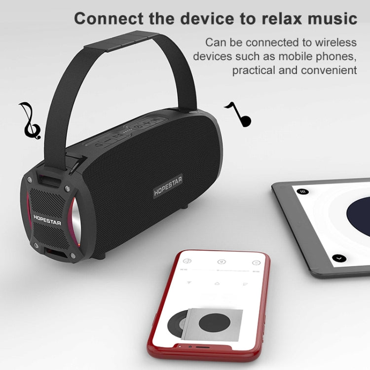 HOPESTAR H24 Pro TWS Altoparlante Bluetooth strutturato portatile impermeabile da esterno con luce ritmica, supporto chiamate in vivavoce e disco U e scheda TF e AUX e FM da 3,5 mm, H24 Pro Black, H24 Pro Grey, H24 Pro Blue, H24 Pro Red