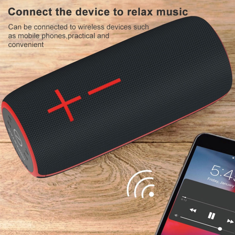 Altoparlante Bluetooth strutturato impermeabile portatile HOPESTAR P21 TWS, supporto per chiamate in vivavoce, disco U, scheda TF e AUX da 3,5 mm e FM, P21 Black, P21 Grey, P21 Blue, P21 Red