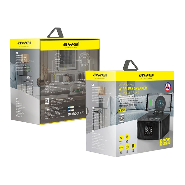 Altoparlante Bluetooth 5.0 con ricarica wireless awei Y332, supporto per chiamate vocali in vivavoce