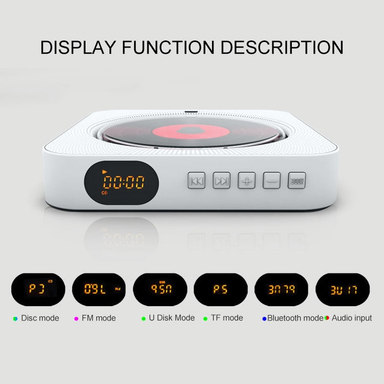 KC-909 Portable Bluetooth Speaker CD Player with Remote Control